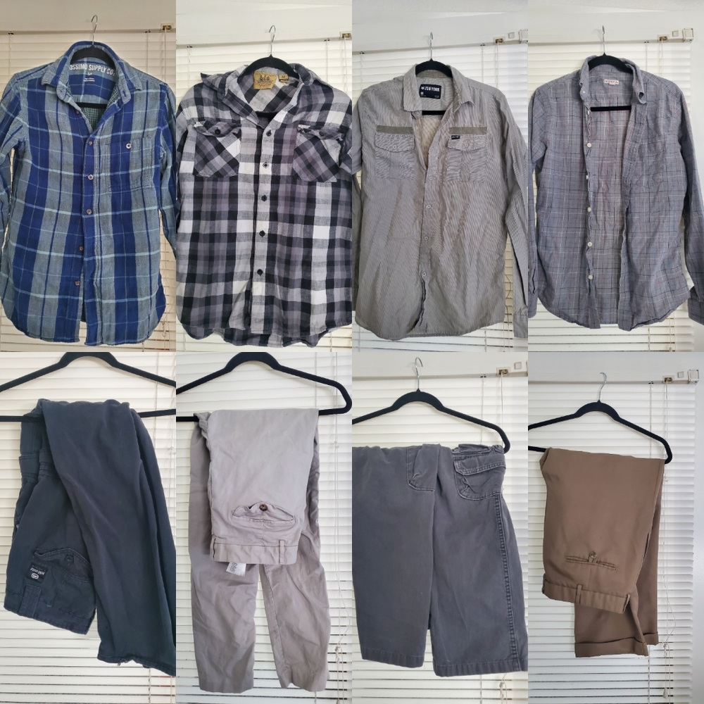 BACK TO SCHOOL 8 PIECE FLANNEL AND PANT BUNDLE